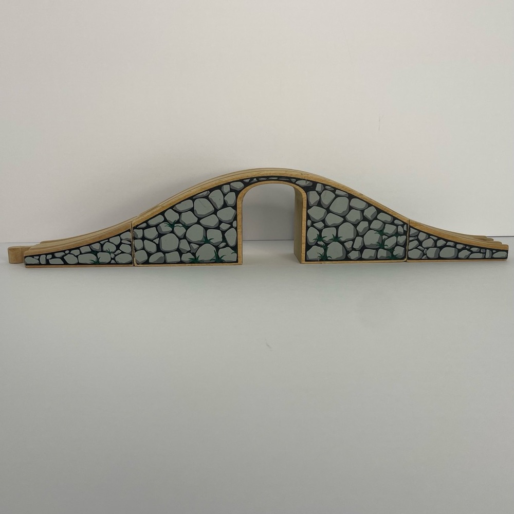 Wooden Stone Bridge 3 Piece Fits Thomas & Friends and BRIO Track